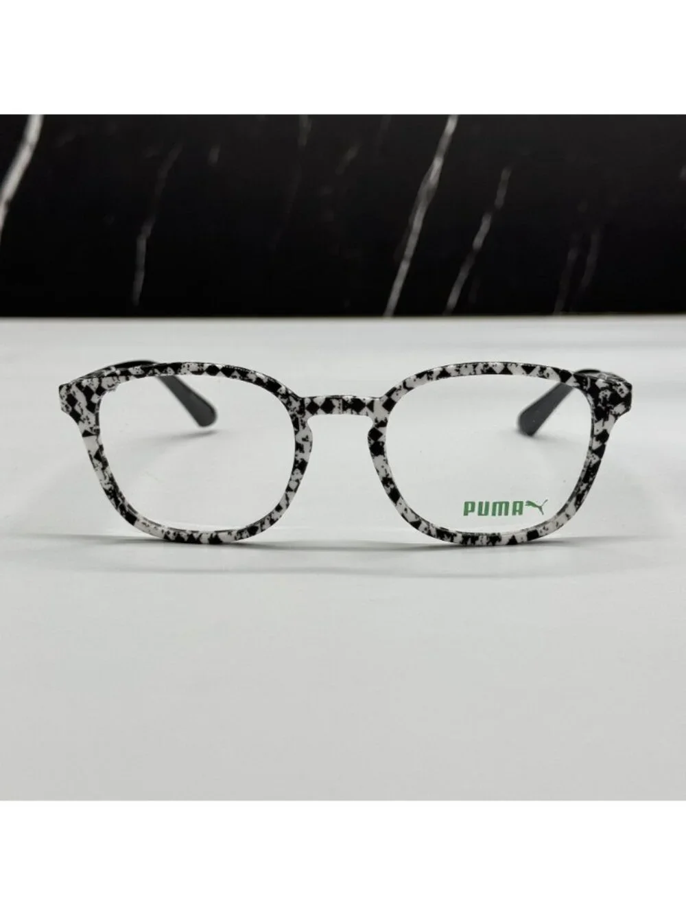Puma PU0118O 001 Black White Kids Eyeglasses NEW